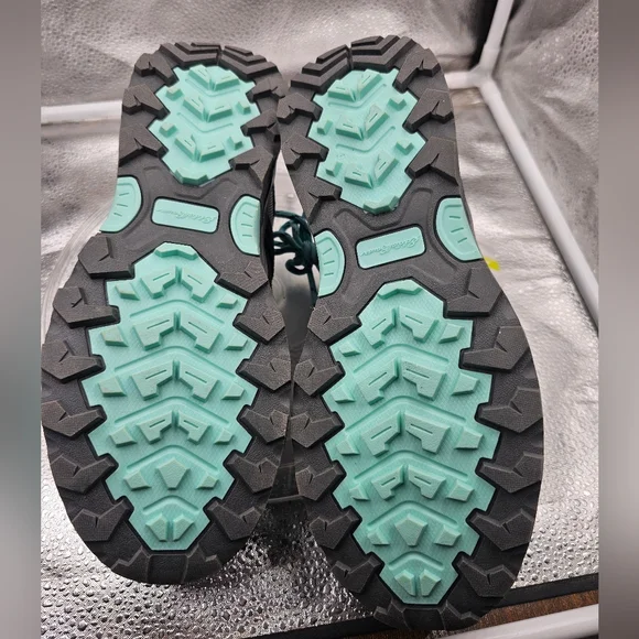 H Eddie Bauer RoseBurg womens 8 Sneakers Shoes Grey Teal Turquoise Vibe NWT - Picture 4 of 10